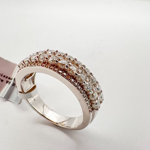 925 Sterling Sliver Moissanite Designer Ring, 1.864ctw VVS Stones Hip Hop Jewelr - Picture 2 of 6